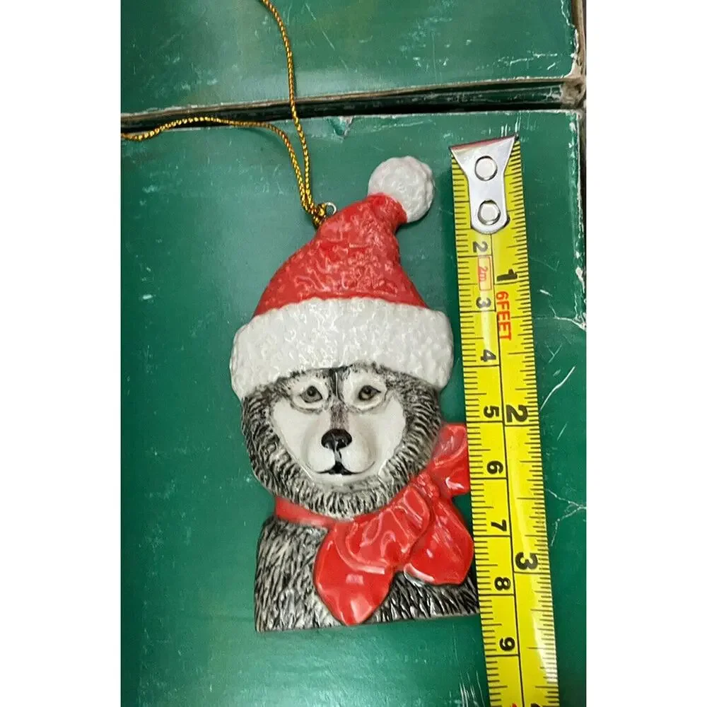 jon van zyle alaska santa dog husky christmas ornament